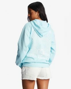 Billabong Radiate Love Hoodie PURE AQUA (bfd0) -billabong shop abjsf00391 billabongw bfd0 bck1