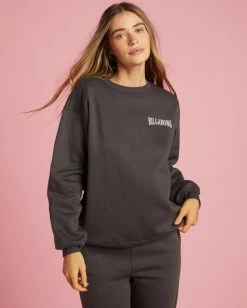 Billabong This Wave Crewneck Sweatshirt OFF BLACK (ofb) -billabong shop abjsf00429 billabongw ofb frt1 1