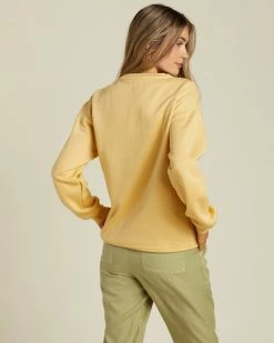 Billabong Peace And Love Crewneck Sweatshirt MELLOW DAZE (ygn0) -billabong shop abjsf00454 billabongw ygn0 bck1