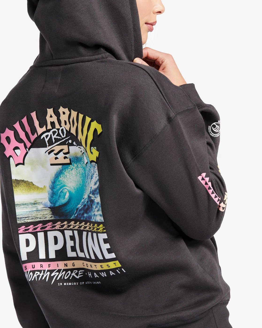 Billabong Pro Pipeline Poster Hoodie OFF BLACK (ofb) 4 Billabong Pro Pipeline Poster Hoodie OFF BLACK (ofb) - Image 4