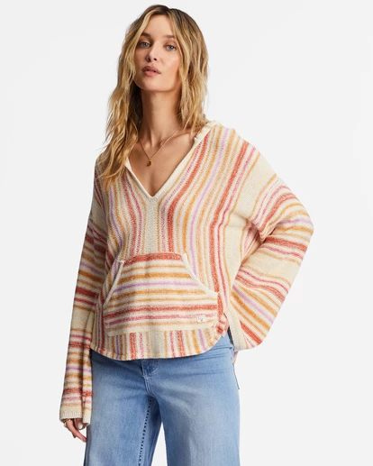 Billabong Baja Beach Hooded Sweater BRIGHT POPPY (rne0) 6 Billabong Baja Beach Hooded Sweater BRIGHT POPPY (rne0) - Image 6