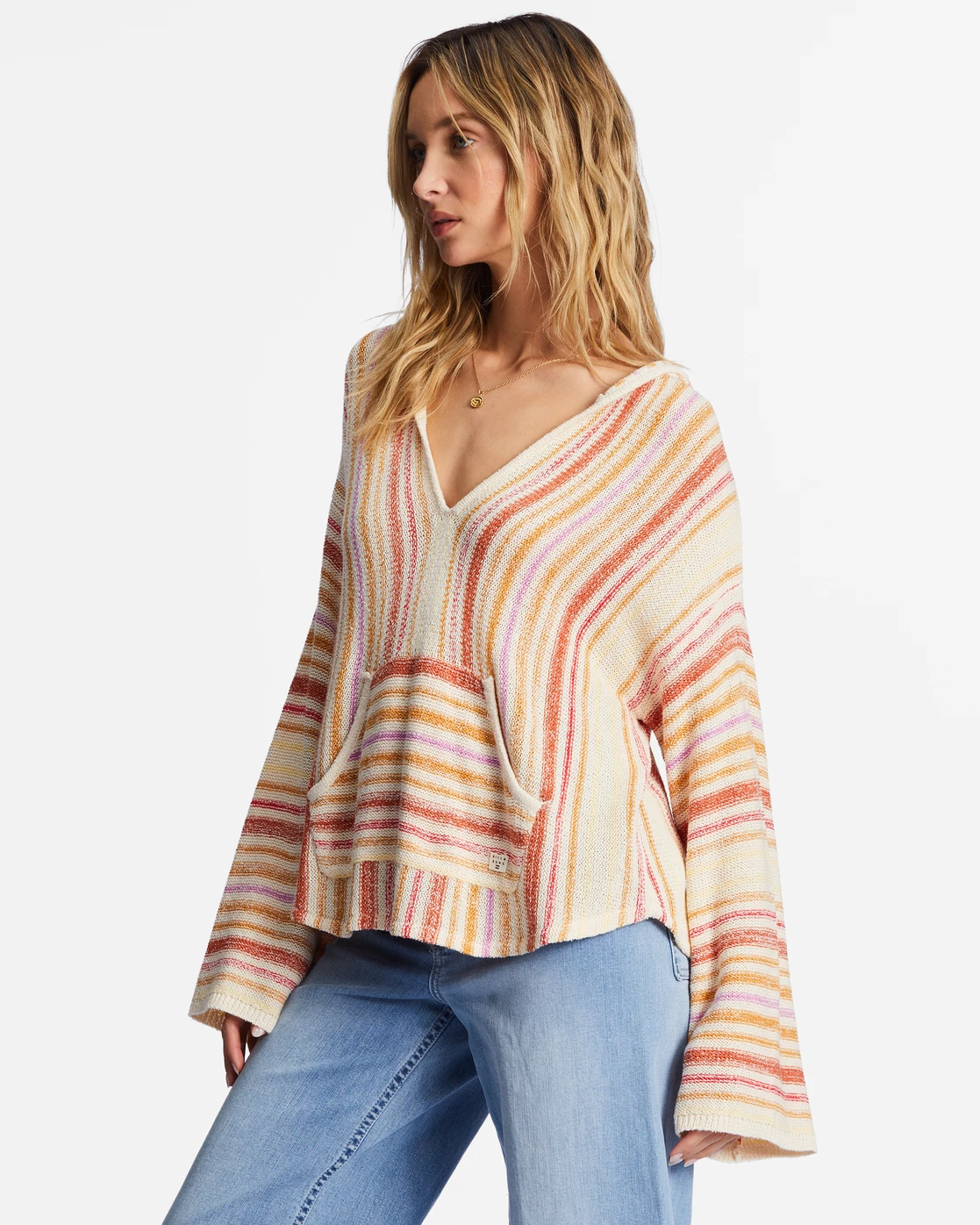 Billabong Baja Beach Hooded Sweater BRIGHT POPPY (rne0) 2 Billabong Baja Beach Hooded Sweater BRIGHT POPPY (rne0) - Image 2