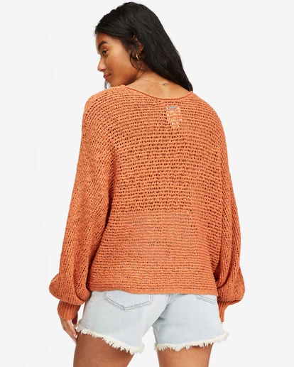 Billabong Forever Golden V-Neck Pullover Sweater TOFFEE (tof) 6 Billabong Forever Golden V-Neck Pullover Sweater TOFFEE (tof) - Image 6