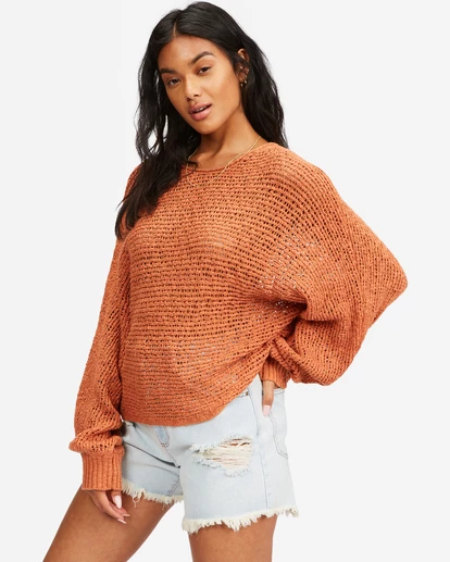 Billabong Forever Golden V-Neck Pullover Sweater TOFFEE (tof) 5 Billabong Forever Golden V-Neck Pullover Sweater TOFFEE (tof) - Image 5