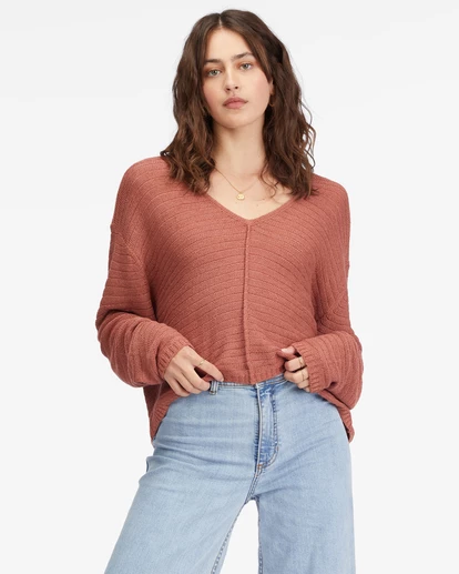 Billabong Every Day Pullover Sweater RED CLAY (rcl) 5 Billabong Every Day Pullover Sweater RED CLAY (rcl) - Image 5