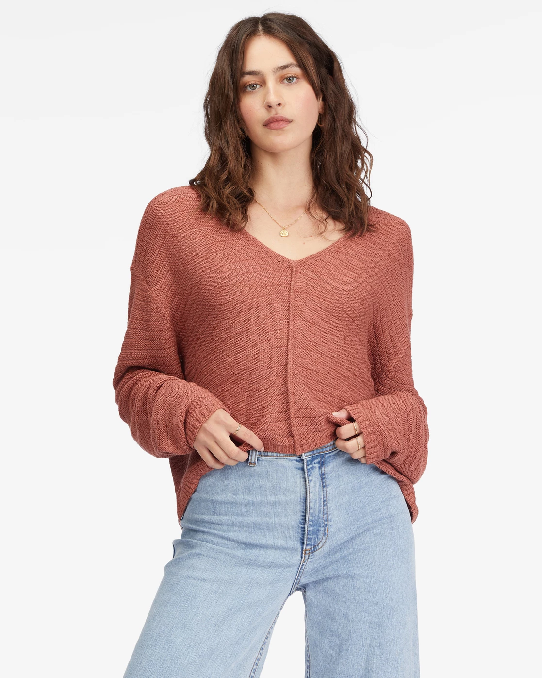 Billabong Every Day Pullover Sweater RED CLAY (rcl) 1 Billabong Every Day Pullover Sweater RED CLAY (rcl)