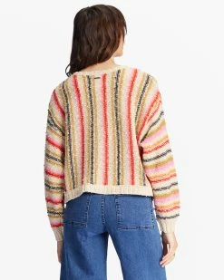 Billabong She's A Trip Crewneck Sweater ANTIQUE WHITE (anw) -billabong shop abjsw00201 billabongw anw bck1