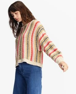 Billabong She's A Trip Crewneck Sweater ANTIQUE WHITE (anw) -billabong shop abjsw00201 billabongw anw sd1 1