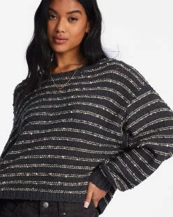 Billabong She's A Trip Crewneck Sweater OFF BLACK 1 (ob1) -billabong shop abjsw00201 billabongw ob1 dtl1