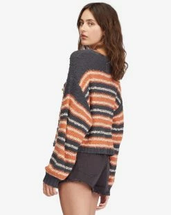 Billabong She's A Trip Crewneck Sweater OFF BLACK (ofb) 8 Billabong She's A Trip Crewneck Sweater OFF BLACK (ofb) -billabong shop abjsw00201 billabongw ofb bck1 1