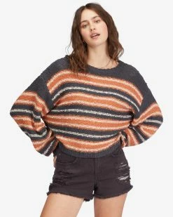 Billabong She's A Trip Crewneck Sweater OFF BLACK (ofb)