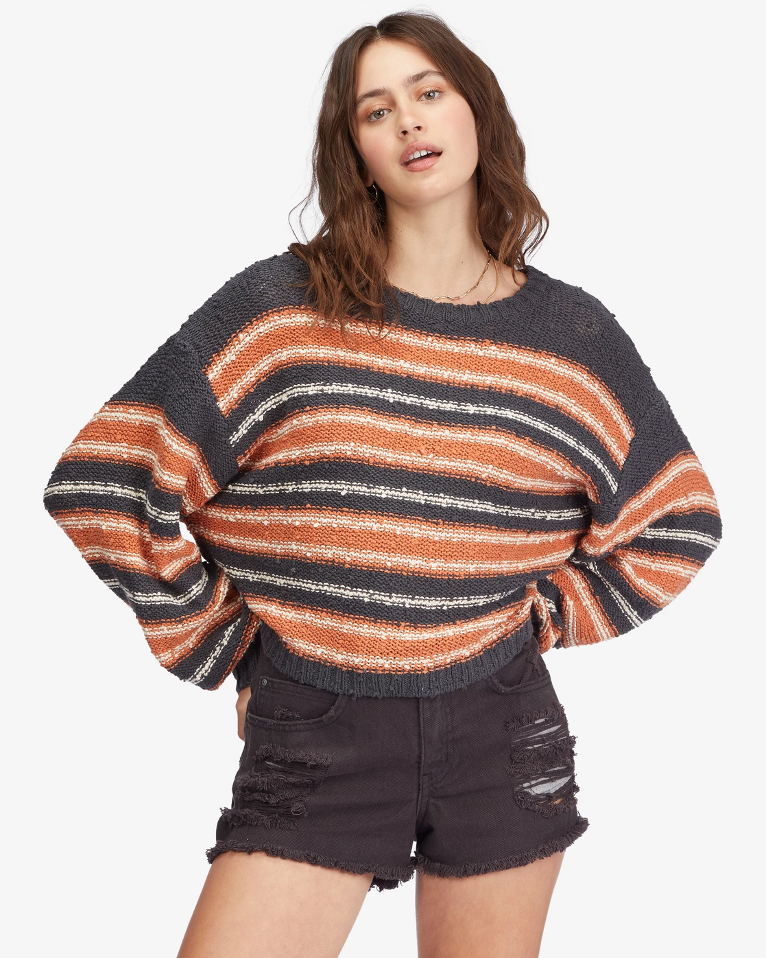 Billabong She's A Trip Crewneck Sweater OFF BLACK (ofb) 1 Billabong She's A Trip Crewneck Sweater OFF BLACK (ofb)