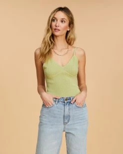 Billabong Point Her Out Cami Sweater Tank Top AGAVE (aga)