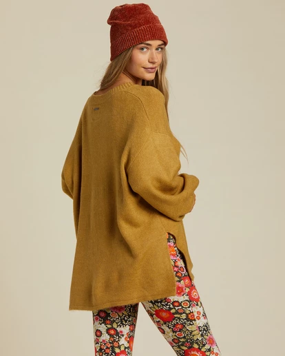Billabong Sol Chasing Tunic Sweater GREEN ENVY (ylf0) 6 Billabong Sol Chasing Tunic Sweater GREEN ENVY (ylf0) - Image 6