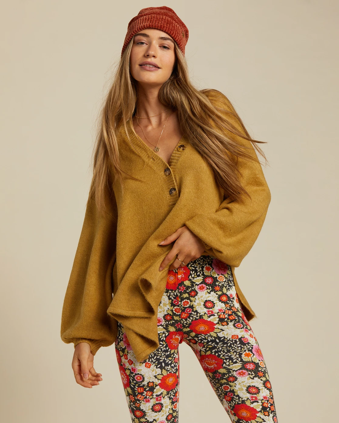 Billabong Sol Chasing Tunic Sweater GREEN ENVY (ylf0) 1 Billabong Sol Chasing Tunic Sweater GREEN ENVY (ylf0)