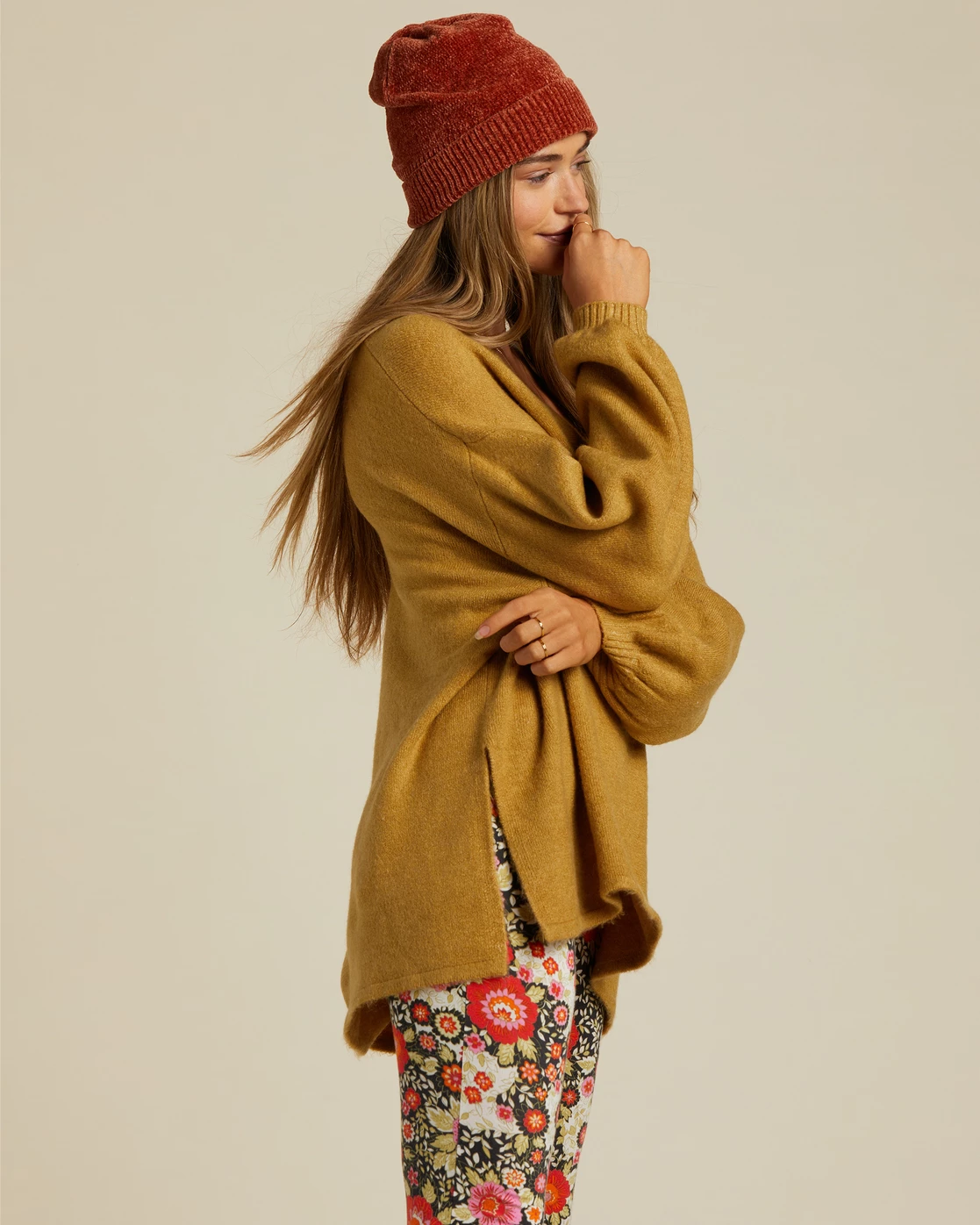 Billabong Sol Chasing Tunic Sweater GREEN ENVY (ylf0) 2 Billabong Sol Chasing Tunic Sweater GREEN ENVY (ylf0) - Image 2