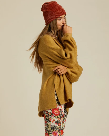 Billabong Sol Chasing Tunic Sweater GREEN ENVY (ylf0) 5 Billabong Sol Chasing Tunic Sweater GREEN ENVY (ylf0) - Image 5