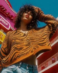 Billabong Wild One Cropped Cardigan Sweater DESERT CLAY (clv0)