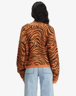 Billabong Wild One Cropped Cardigan Sweater DESERT CLAY (clv0) -billabong shop abjsw00211 billabongw clv0 bck1