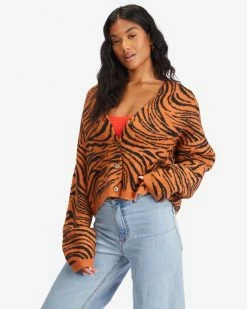 Billabong Wild One Cropped Cardigan Sweater DESERT CLAY (clv0) -billabong shop abjsw00211 billabongw clv0 sd1