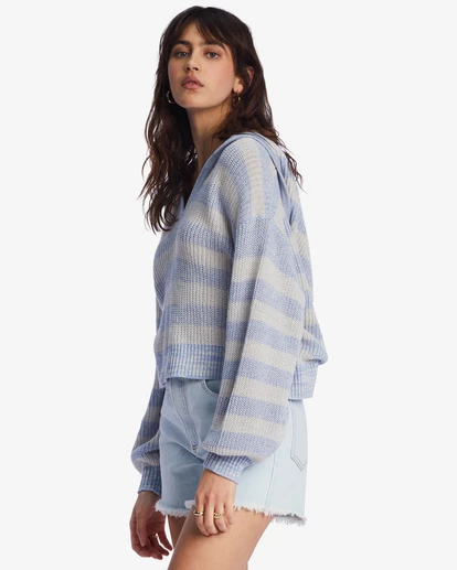 Billabong Mas Amor Hooded V-Neck Sweater GOOD TIDES (phv0) 6 Billabong Mas Amor Hooded V-Neck Sweater GOOD TIDES (phv0) - Image 6