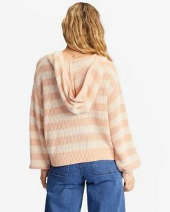 Billabong Mas Amor Hooded V-Neck Sweater NUDE MOOD (thb0) -billabong shop abjsw00212 billabongw thb0 bck1 1