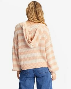 Billabong Mas Amor Hooded V-Neck Sweater NUDE MOOD (thb0) -billabong shop abjsw00212 billabongw thb0 bck1