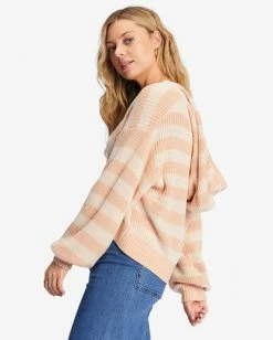 Billabong Mas Amor Hooded V-Neck Sweater NUDE MOOD (thb0) -billabong shop abjsw00212 billabongw thb0 sd1 1