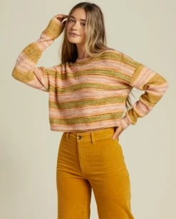 Billabong So Charmed Slightly Cropped Sweater WARM RAYS (yld0) 10 Billabong So Charmed Slightly Cropped Sweater WARM RAYS (yld0) -billabong shop abjsw00218 billabongw yld0 frt1 1
