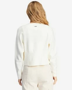 Billabong Paired Up Button-Front Cardigan ANTIQUE WHITE (anw) 9 Billabong Paired Up Button-Front Cardigan ANTIQUE WHITE (anw) -billabong shop abjsw00220 billabongw anw bck1