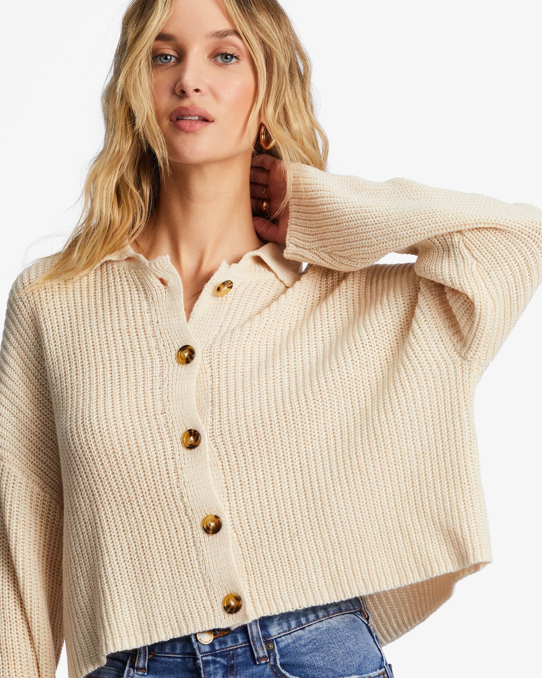 Billabong Stay Current Cozy Sweater WHITE CAP (wcp) 4 Billabong Stay Current Cozy Sweater WHITE CAP (wcp) - Image 4