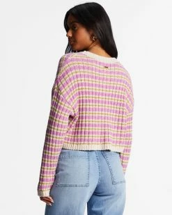 Billabong In A Daze Cozy Sweater BRIGHT ORCHID (php0) -billabong shop abjsw00228 billabongw php0 bck1