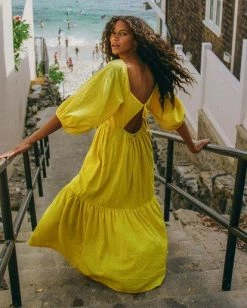 Billabong Dream Chaser Dress SUNFLOWER (snf) 10 Billabong Dream Chaser Dress SUNFLOWER (snf) -billabong shop abjwd00216 billabongl snf frt1 1