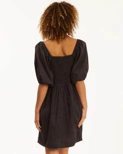 Billabong Paradise Mini Dress OFF BLACK (ofb) 9 Billabong Paradise Mini Dress OFF BLACK (ofb) -billabong shop abjwd00225 billabongw ofb bck1