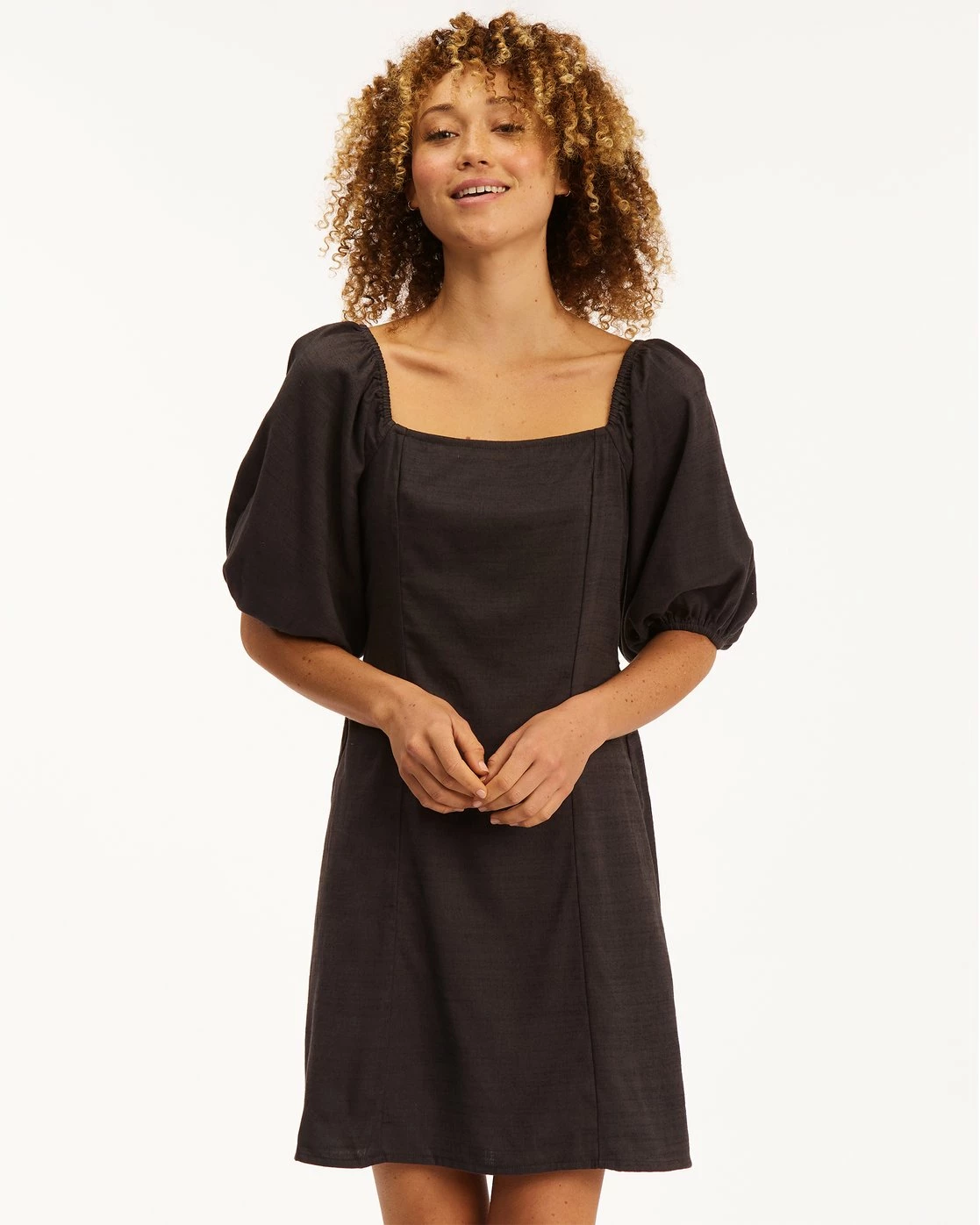 Billabong Paradise Mini Dress OFF BLACK (ofb) 2 Billabong Paradise Mini Dress OFF BLACK (ofb) - Image 2
