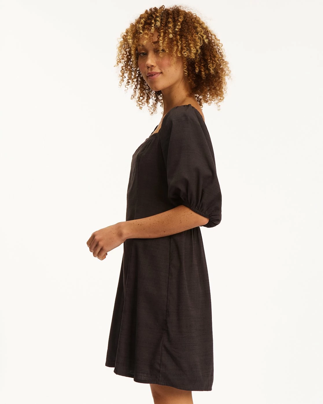Billabong Paradise Mini Dress OFF BLACK (ofb) 3 Billabong Paradise Mini Dress OFF BLACK (ofb) - Image 3