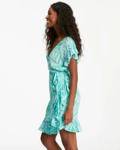 Billabong Wrap And Roll Woven Dress TROPICAL GREEN (gmc0) -billabong shop abjwd00247 billabongw gmc0 sd1 1