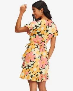 Billabong Wrap And Roll Woven Dress MULTI (mul) -billabong shop abjwd00247 billabongw mul bck1 1