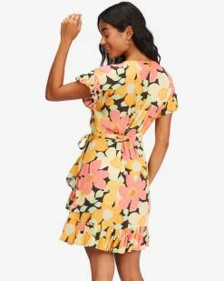 Billabong Wrap And Roll Woven Dress MULTI (mul) -billabong shop abjwd00247 billabongw mul bck1