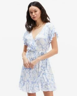 Billabong Wrap And Roll Woven Dress RAIN DROP (rad) -billabong shop abjwd00247 billabongw rad frt1 1
