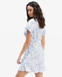 Billabong Wrap And Roll Woven Dress RAIN DROP (rad) -billabong shop abjwd00247 billabongw rad sd1