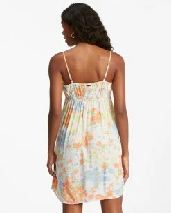 Billabong Feelin Blue Mini Slip Dress WHITE/MULTI (wmu) -billabong shop abjwd00249 billabongw wmu bck1