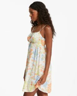 Billabong Feelin Blue Mini Slip Dress WHITE/MULTI (wmu) -billabong shop abjwd00249 billabongw wmu sd1