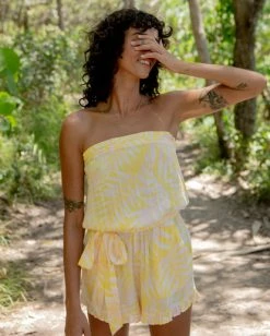 Billabong Flower Days Romper SUNBURST (srt) -billabong shop abjwd00295 billabongl srt frt1 1