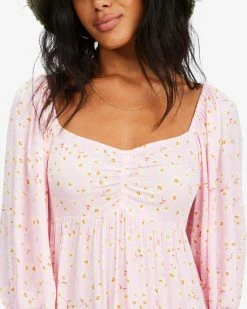 Billabong Swept Away Midi Dress PINK LADY (mee0) -billabong shop abjwd00327 billabongw mee0 dtl1 1
