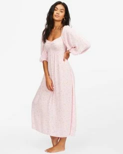 Billabong Swept Away Midi Dress PINK LADY (mee0) -billabong shop abjwd00327 billabongw mee0 sd1 3