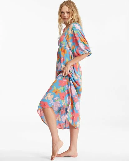 Billabong Swept Away Midi Dress MULTI (mul) 3 Billabong Swept Away Midi Dress MULTI (mul) - Image 3