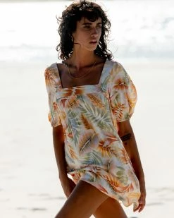 Billabong Bay Side Babydoll Dress WHITE/MULTI (wmu)