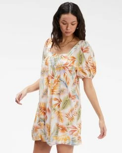 Billabong Bay Side Babydoll Dress WHITE/MULTI (wmu) 9 Billabong Bay Side Babydoll Dress WHITE/MULTI (wmu) -billabong shop abjwd00337 billabongw wmu sd1