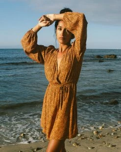 Billabong Spring Romance Mini Wrap Dress TOFFEE (tof)